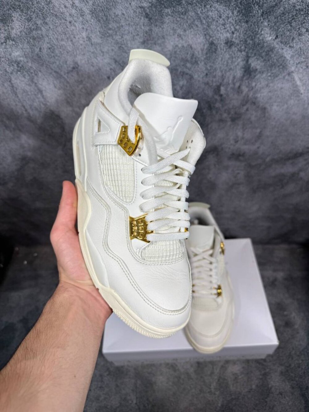 Size 9.5 | Jordan 4 Metallic Gold Box | Pre-Owned